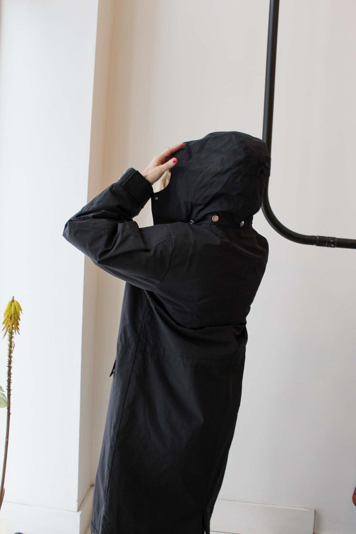 Ganni Ripstop Tri-Layer Parka Coat - Phantom Black - Image 6 of 11