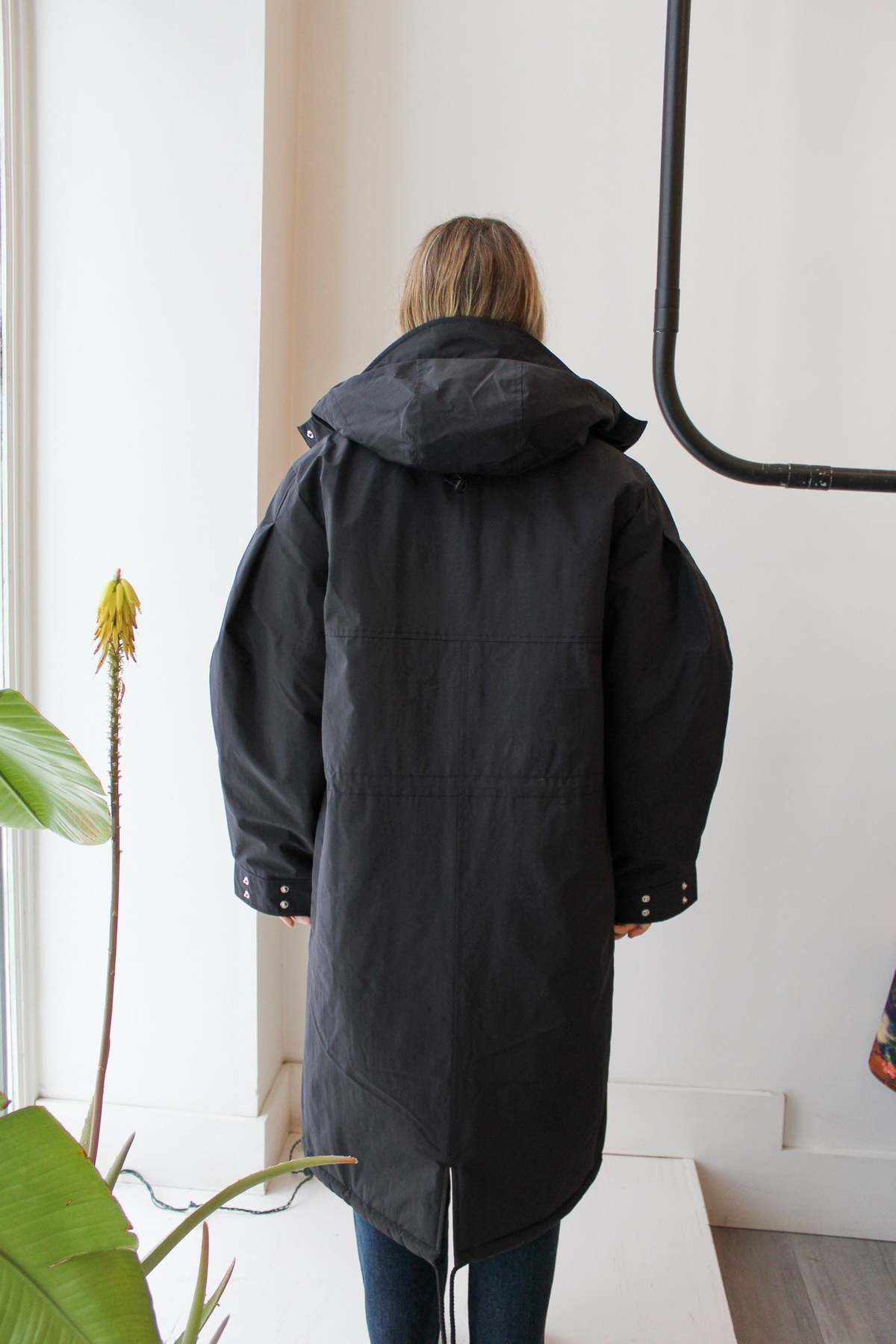Ganni Ripstop Tri-Layer Parka Coat - Phantom Black - Image 8 of 11