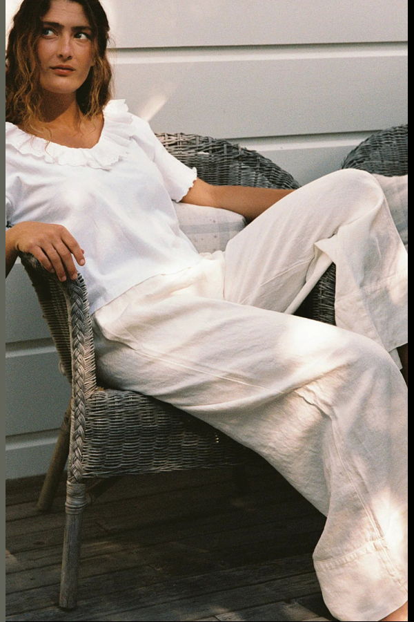 LA RELAXED Linen Simple Pant