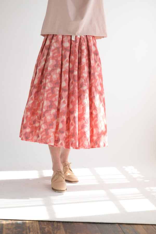 Casey Casey Double Rideaux Skirt - Ikat Coral