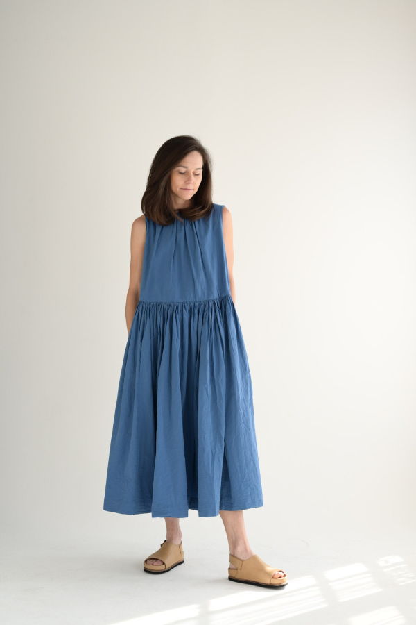 Casey Casey Pomme Ruchee Dress - Medium Blue