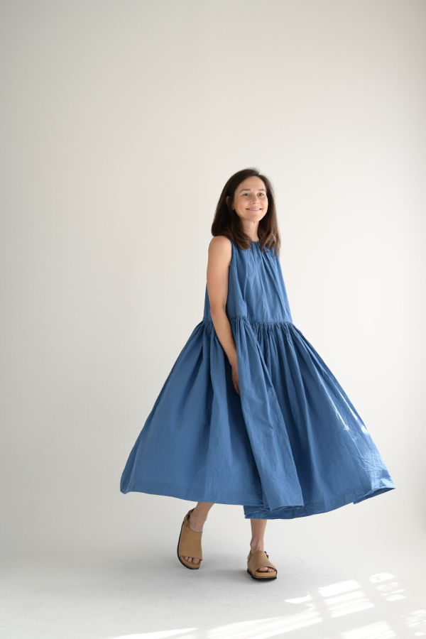 Casey Casey Pomme Ruchee Dress - Medium Blue