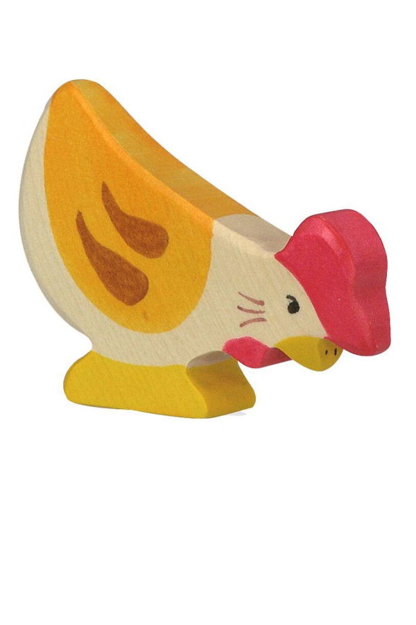 Kids Goki America Hen, Pecking Figure
