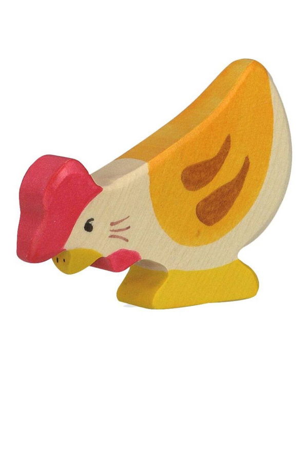 Kids Goki America Hen, Pecking Figure