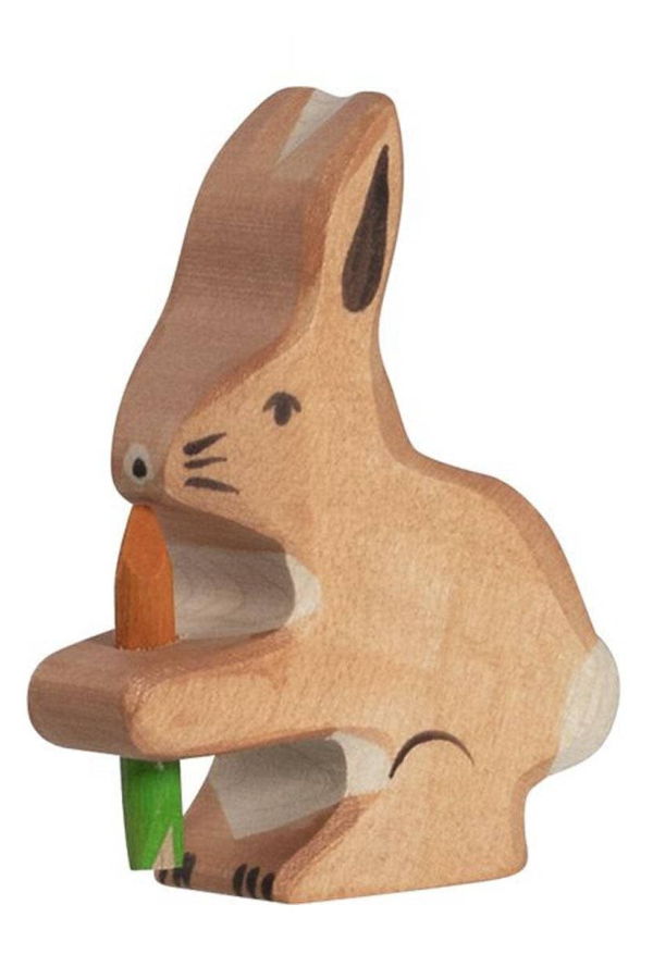 Kids Goki America Rabbit With Carrot Figure