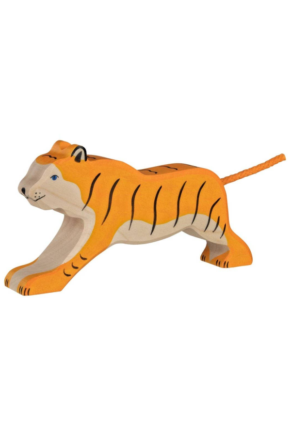 Kids Goki America Tiger, Running Wooden Figure