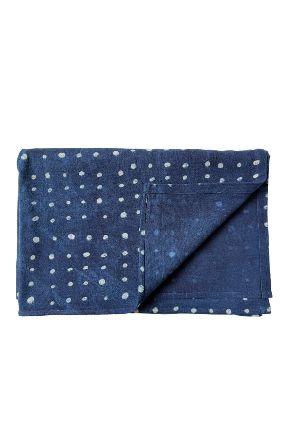 Happy French Gang Indigo Dots Throw