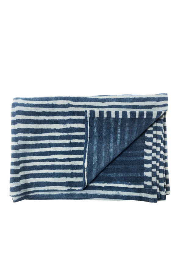 Happy French Gang Indigo Stripe Throw - Indigo Stripe