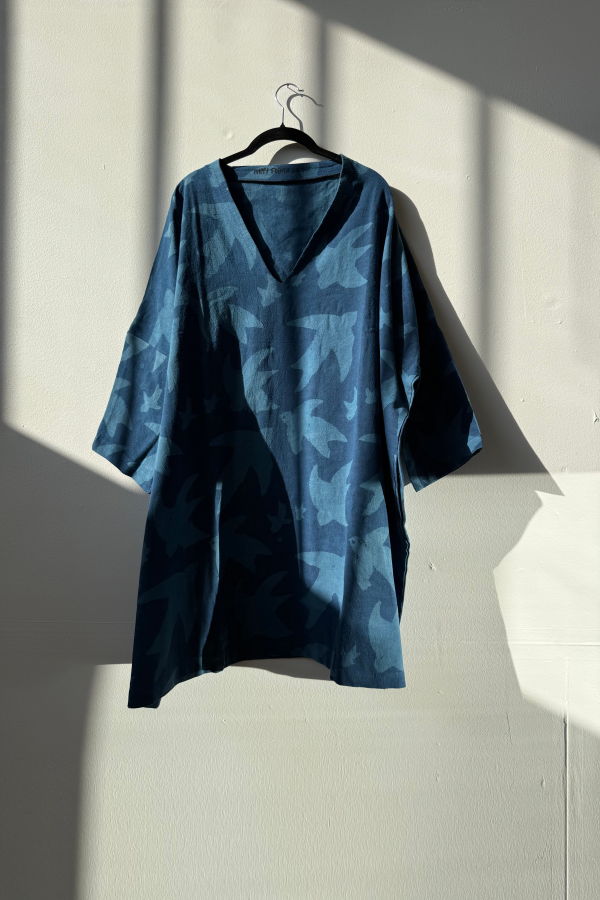 Happy French Gang Libert 2 Indigo Print Dress