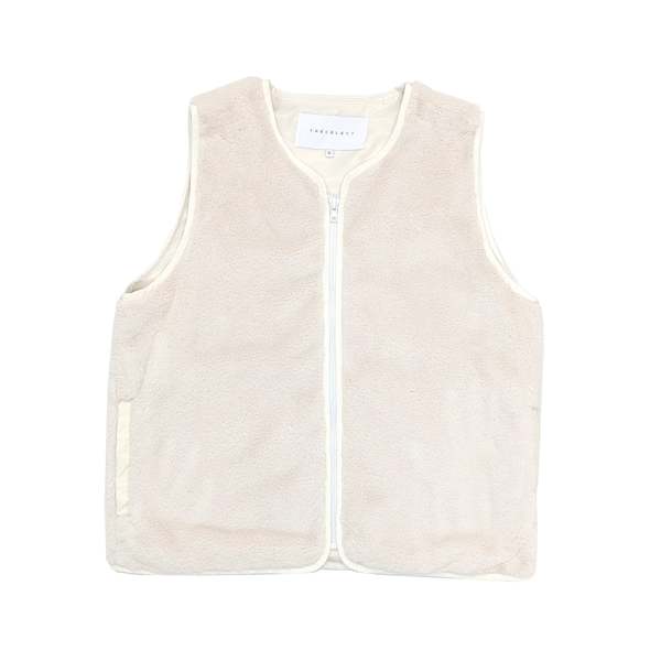 The Celect Fuzzy Vest - Cream