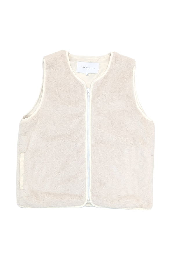 The Celect Fuzzy Vest - Cream