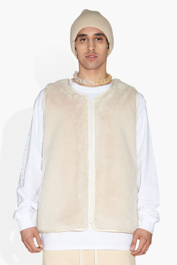 The Celect Fuzzy Vest - Cream