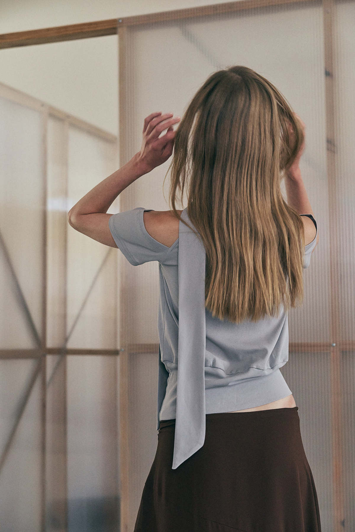 Muse the Label Ivo Top - Gray - Image 6 of 8