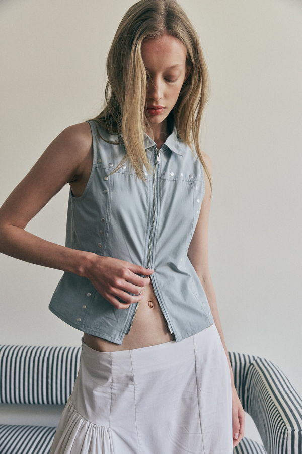 Muse the Label Sela Shirt - Light Steel