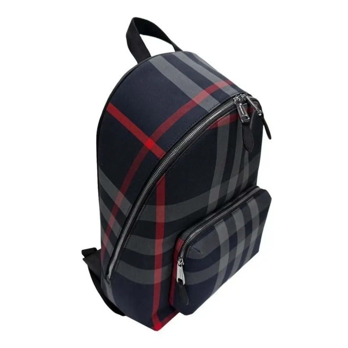 Burberry Jeff Canvas Backpack - Navy/Grey IP Check - Image 3 of 3