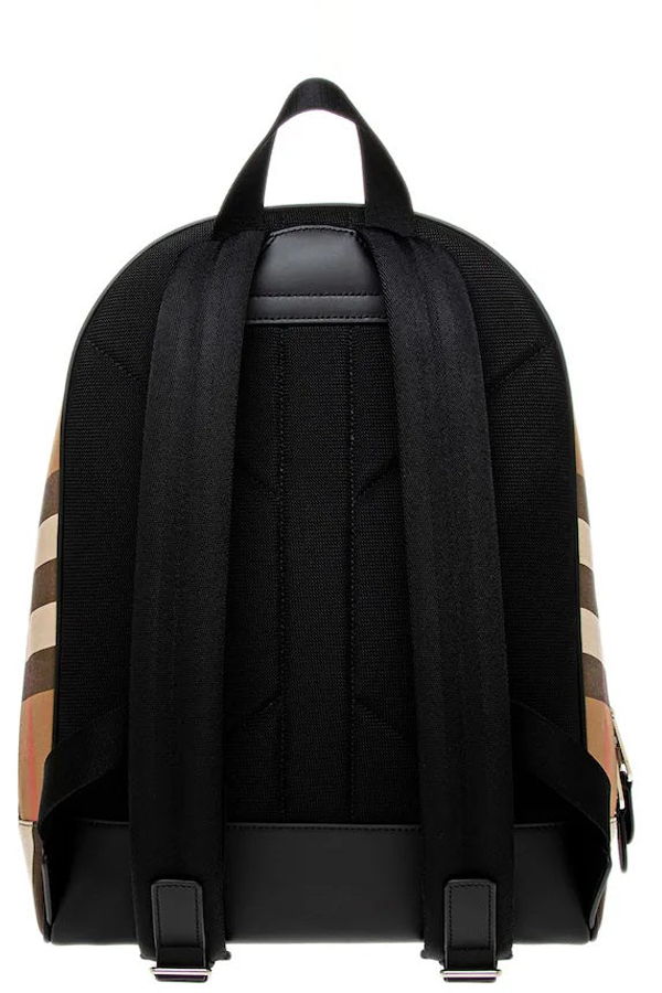Burberry Jeff Canvas Backpack - Taupe Brown IP Check