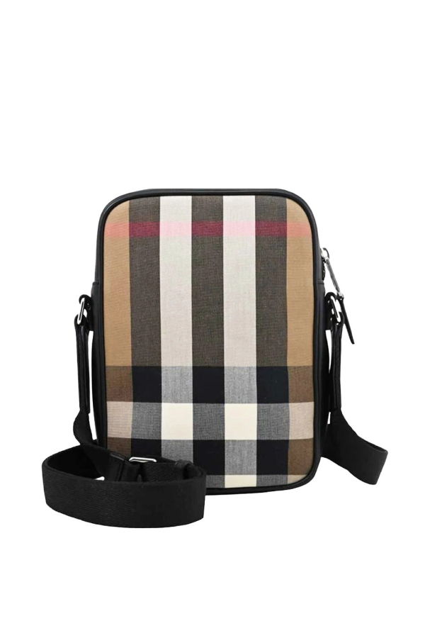 Burberry Paddy V Check Crossbody Bag - Taupe Brown IP Check