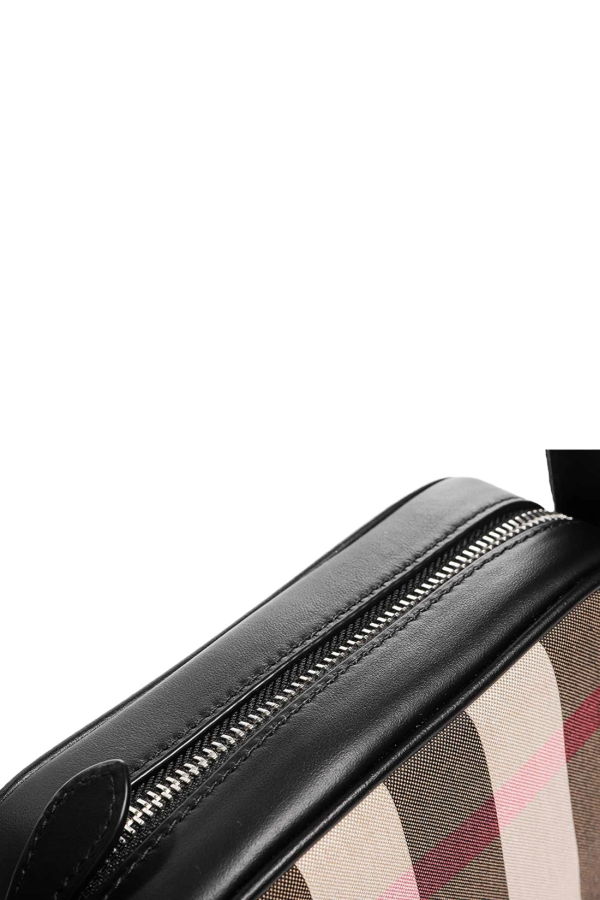 Burberry Paddy V Check Crossbody Bag - Taupe Brown IP Check