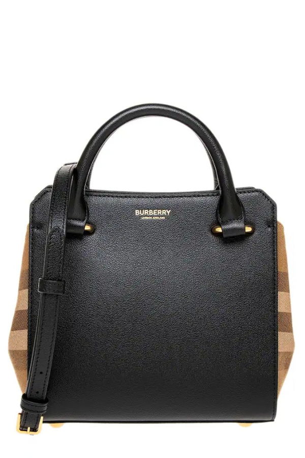 Burberry Banwell Mini Leather Tote - Black