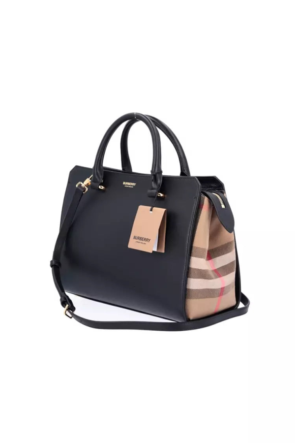 Burberry Banwell Small Leather Tote - Black
