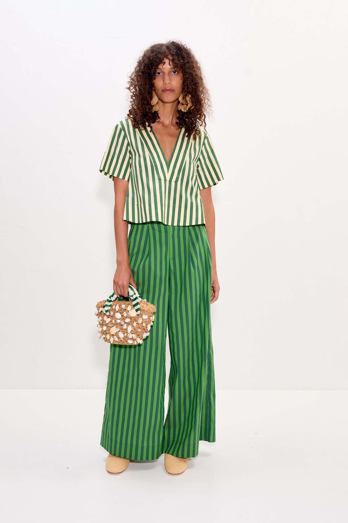 Simon Miller Thorne Poplin Pant - Gummy Green/Moss - Image 2 of 4