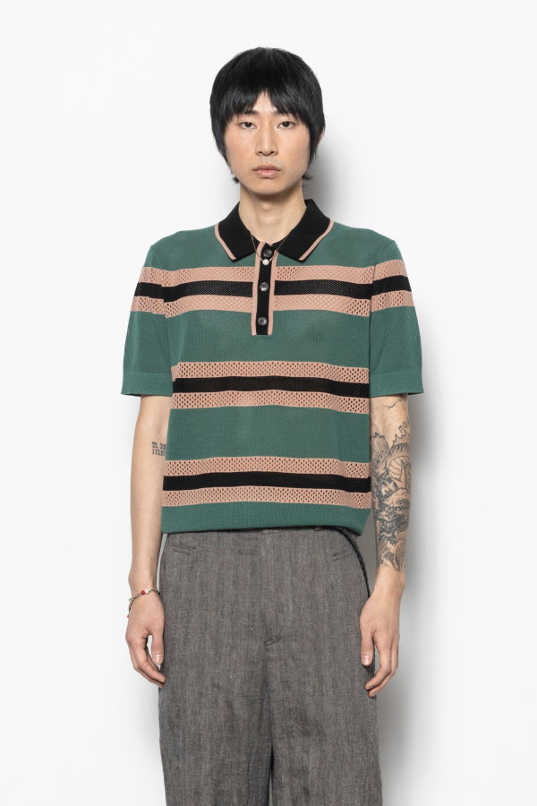 Dries Van Noten Mercy Stripe Polo Shirt