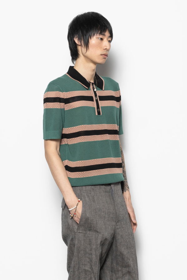 Dries Van Noten Mercy Stripe Polo Shirt
