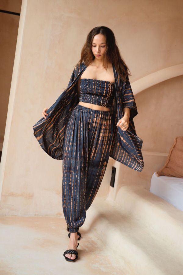 Pink Haley Angela Short Kimono Duster