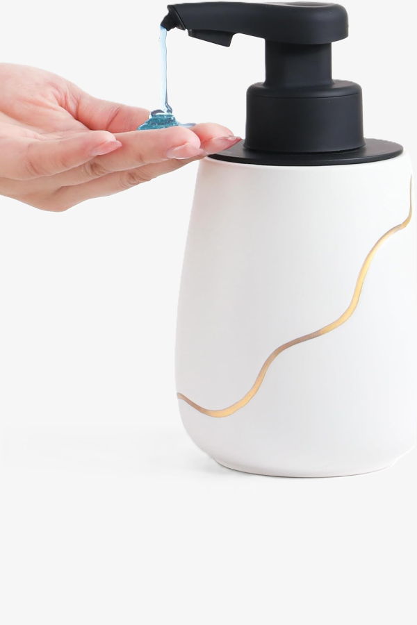 Bosilunlife Nordic Garden Automatic Soap Dispenser 17 oz - White