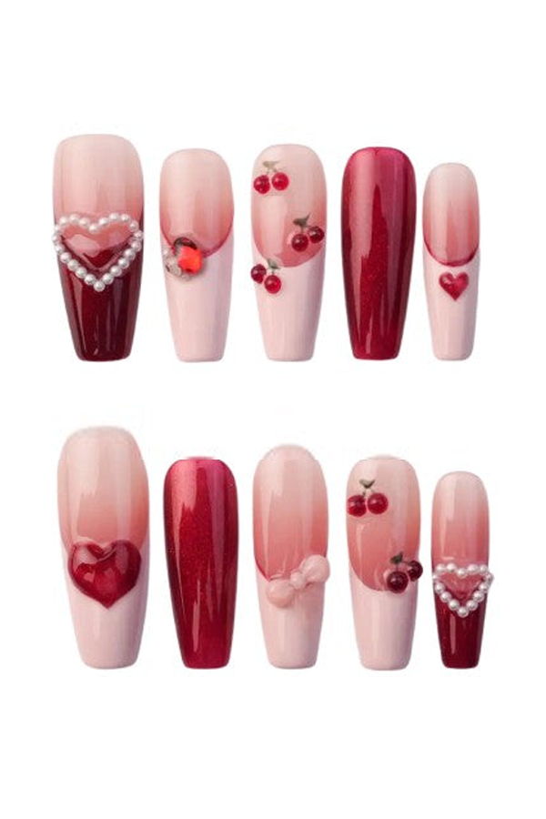 The Only Nails Cherry Kissed Press-On Nails