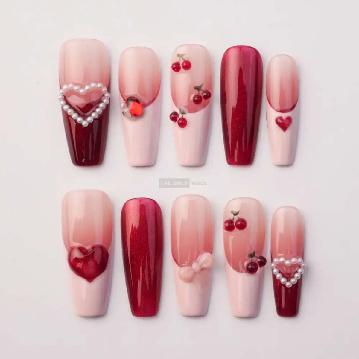 The Only Nails Cherry Kissed Press-On Nails - Image 2 of 12