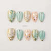 The Only Nails Jade Bloom Short Almond Press-On Nails - Thumbnail 2