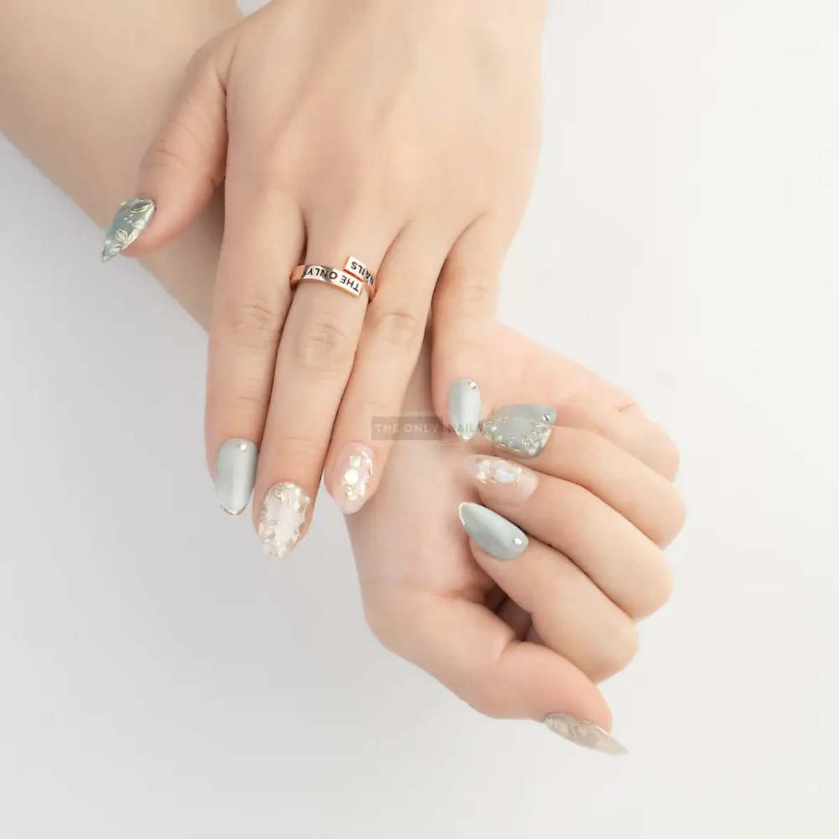 The Only Nails Jade Bloom Short Almond Press-On Nails - Image 4 of 11