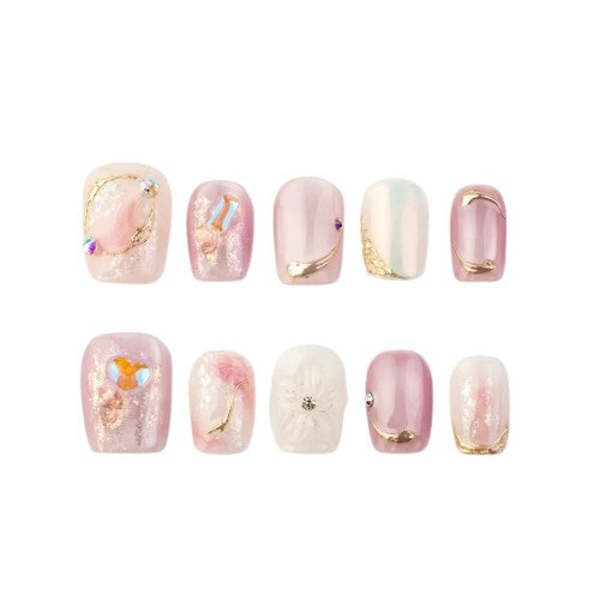 The Only Nails Opal Elegance Short Square Press-On Nails The Only Nails Opal Elegance Short Square Press-On Nails