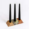 Dar Proyectos Triangle Gemstone Puzzle 3-Piece Candelabra - Thumbnail 2