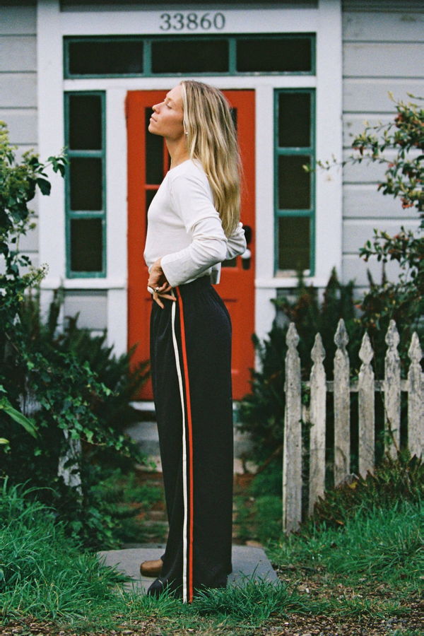 LA RELAXED Fleece Track Pant - Charcoal