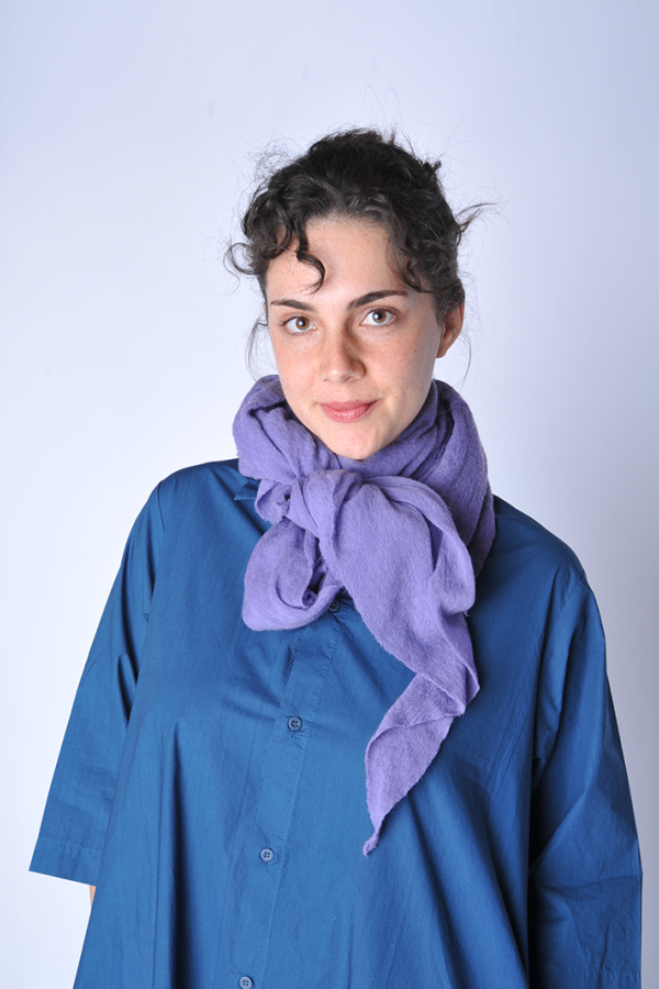 Botto Giuseppe Lilac Diamond Classic Knit Cashmere Scarf