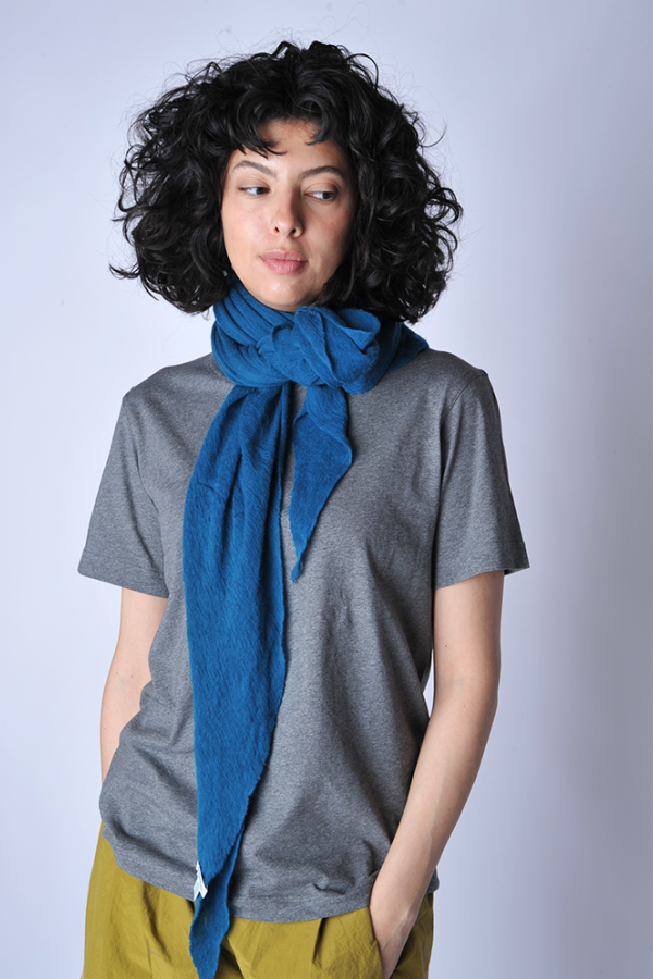 Botto Giuseppe Diamond Classic Knit Cashmere Scarf - Teal