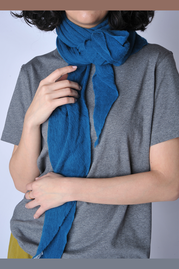 Botto Giuseppe Diamond Classic Knit Cashmere Scarf - Teal