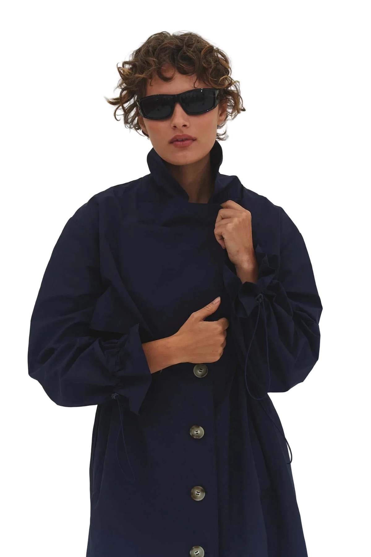 Find Me Now Dabni Trench Coat - Navy - Image 5 of 8