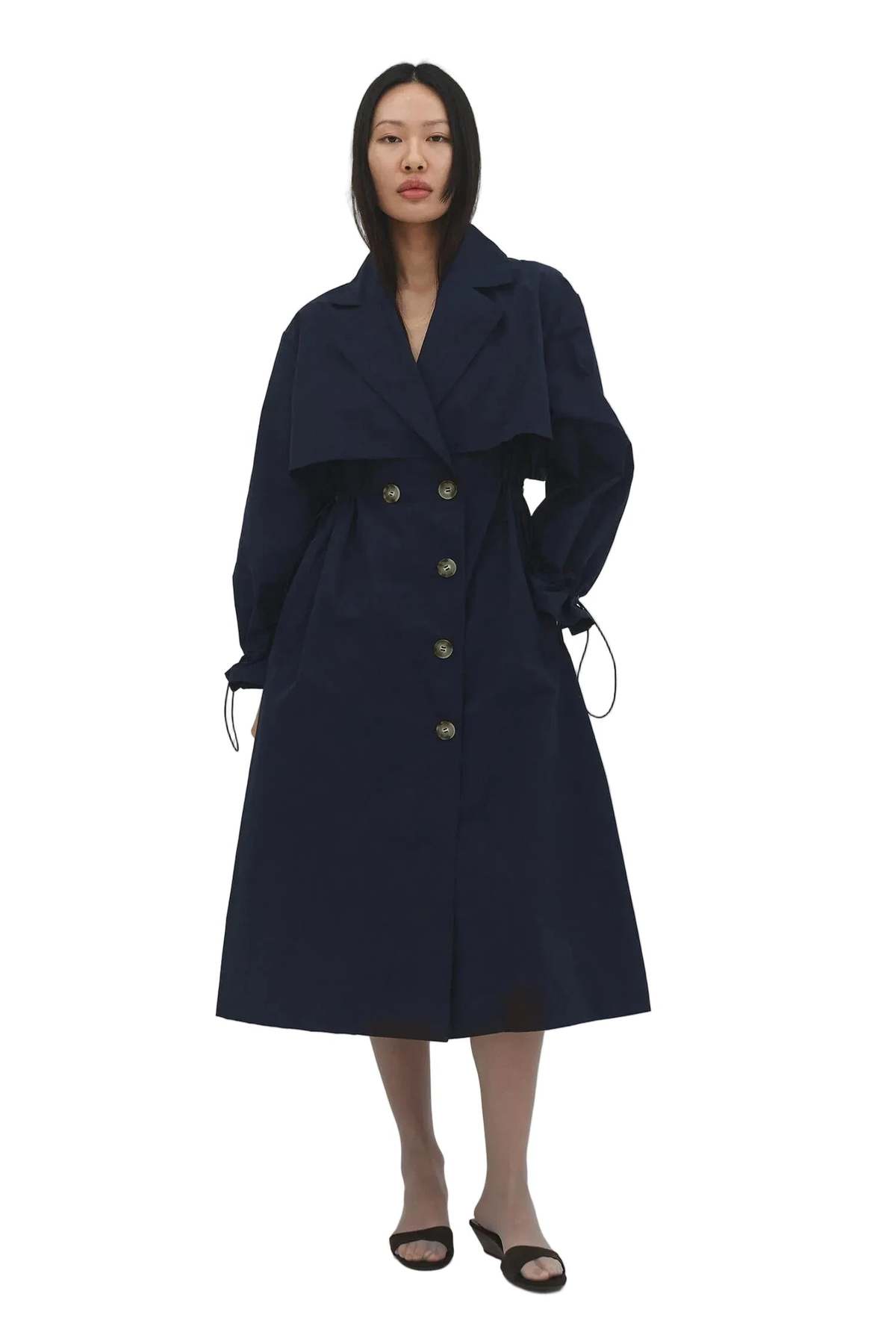 Find Me Now Dabni Trench Coat - Navy - Image 6 of 8