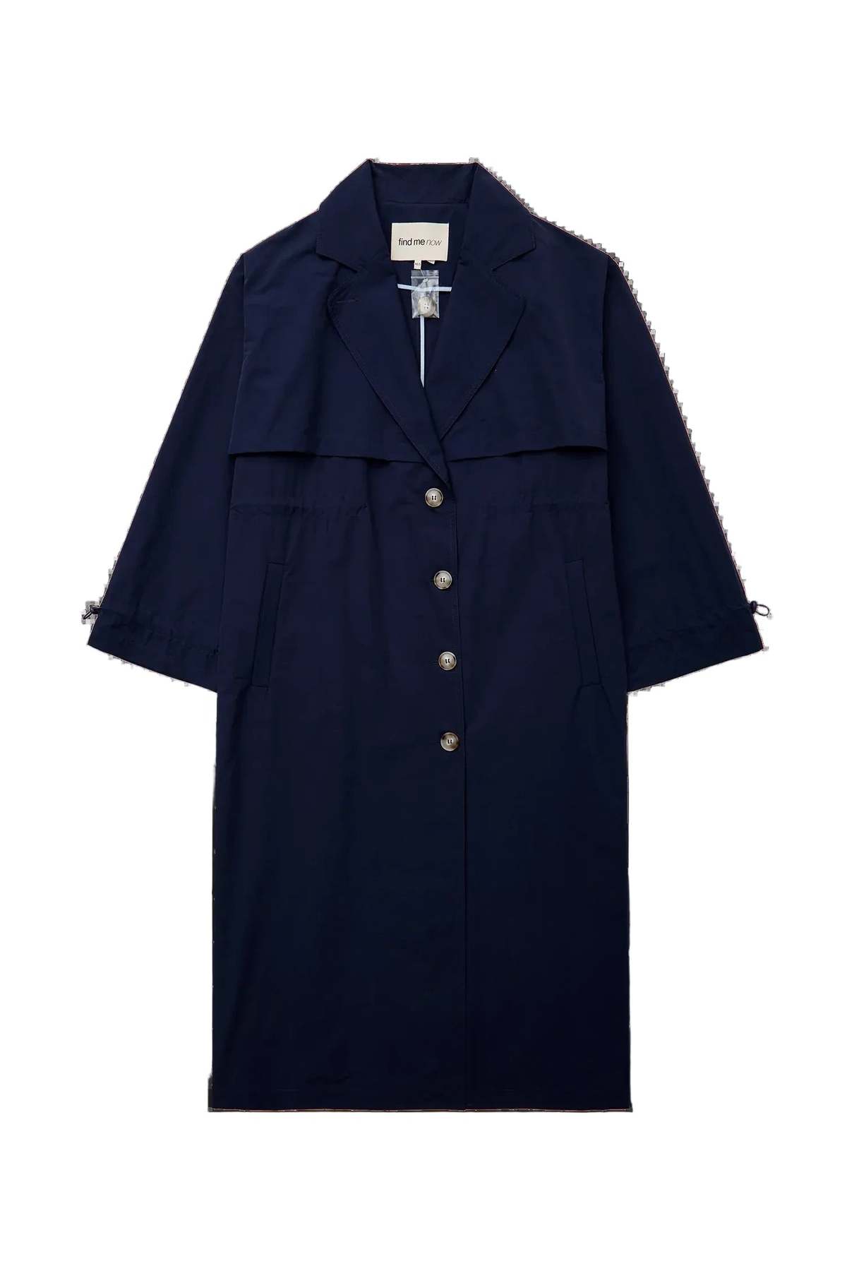 Find Me Now Dabni Trench Coat - Navy - Image 8 of 8