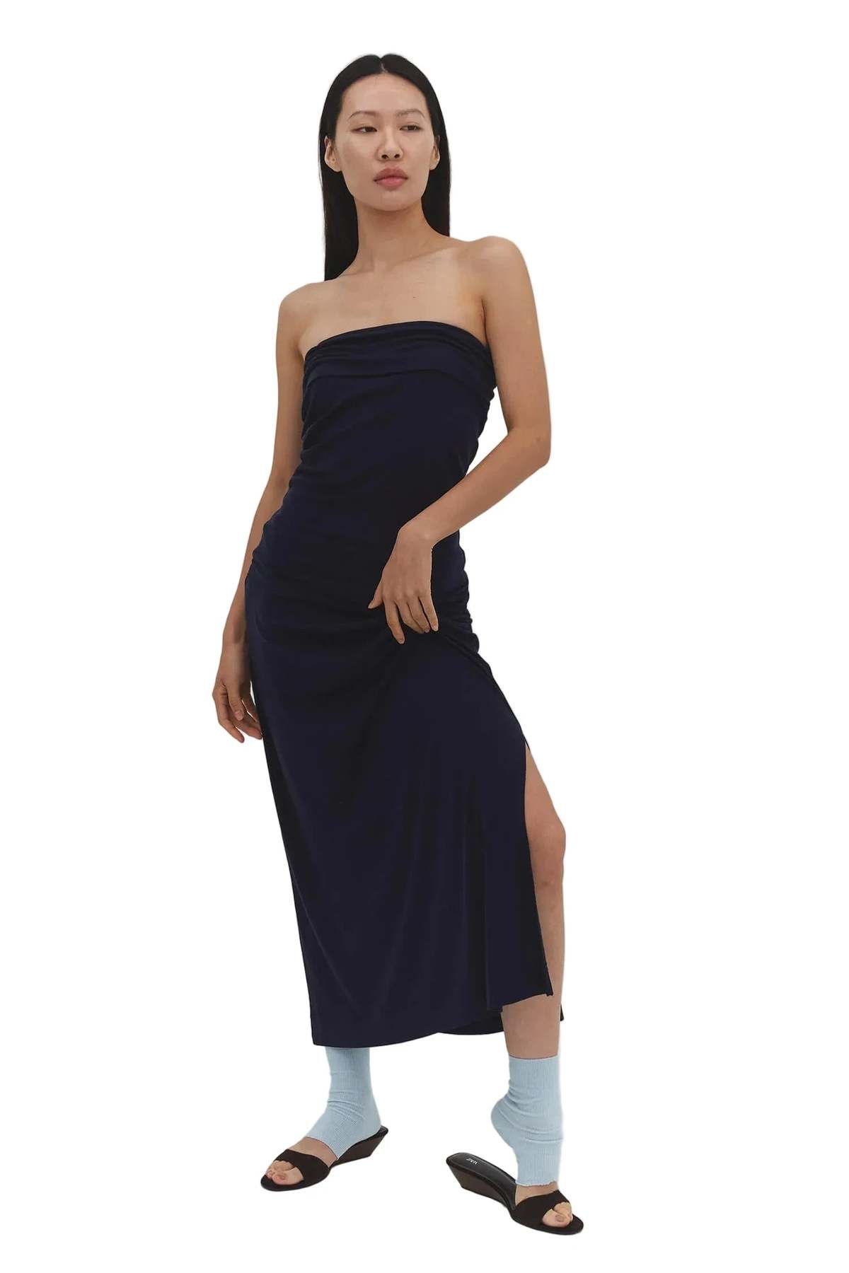Find Me Now Sori Foldover Maxi Skirt - Navy - Image 4 of 6