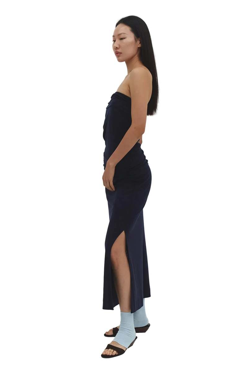 Find Me Now Sori Foldover Maxi Skirt - Navy