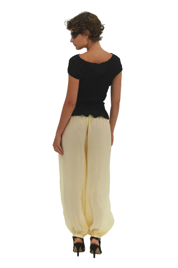 Find Me Now Zora Voile Balloon Pant - Butter