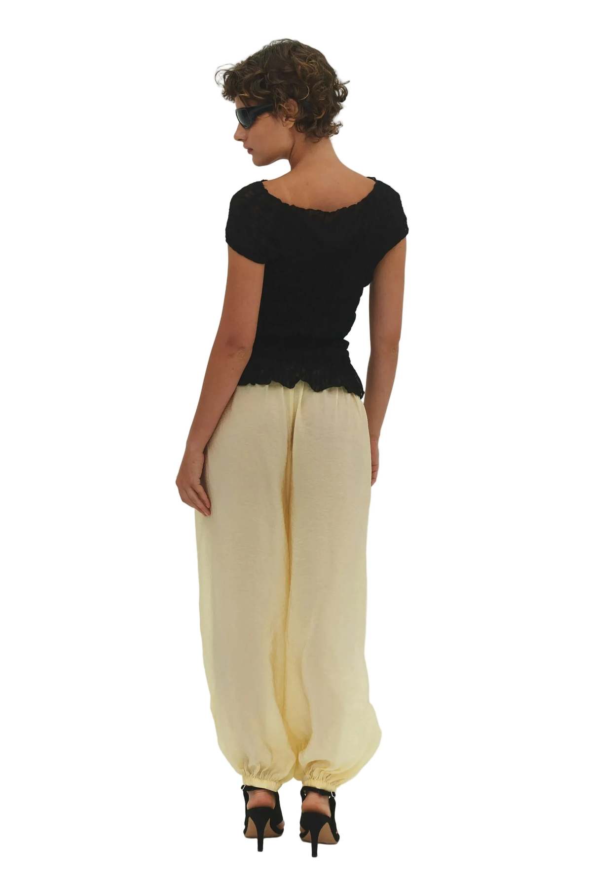 Find Me Now Zora Voile Balloon Pant - Butter - Image 2 of 7