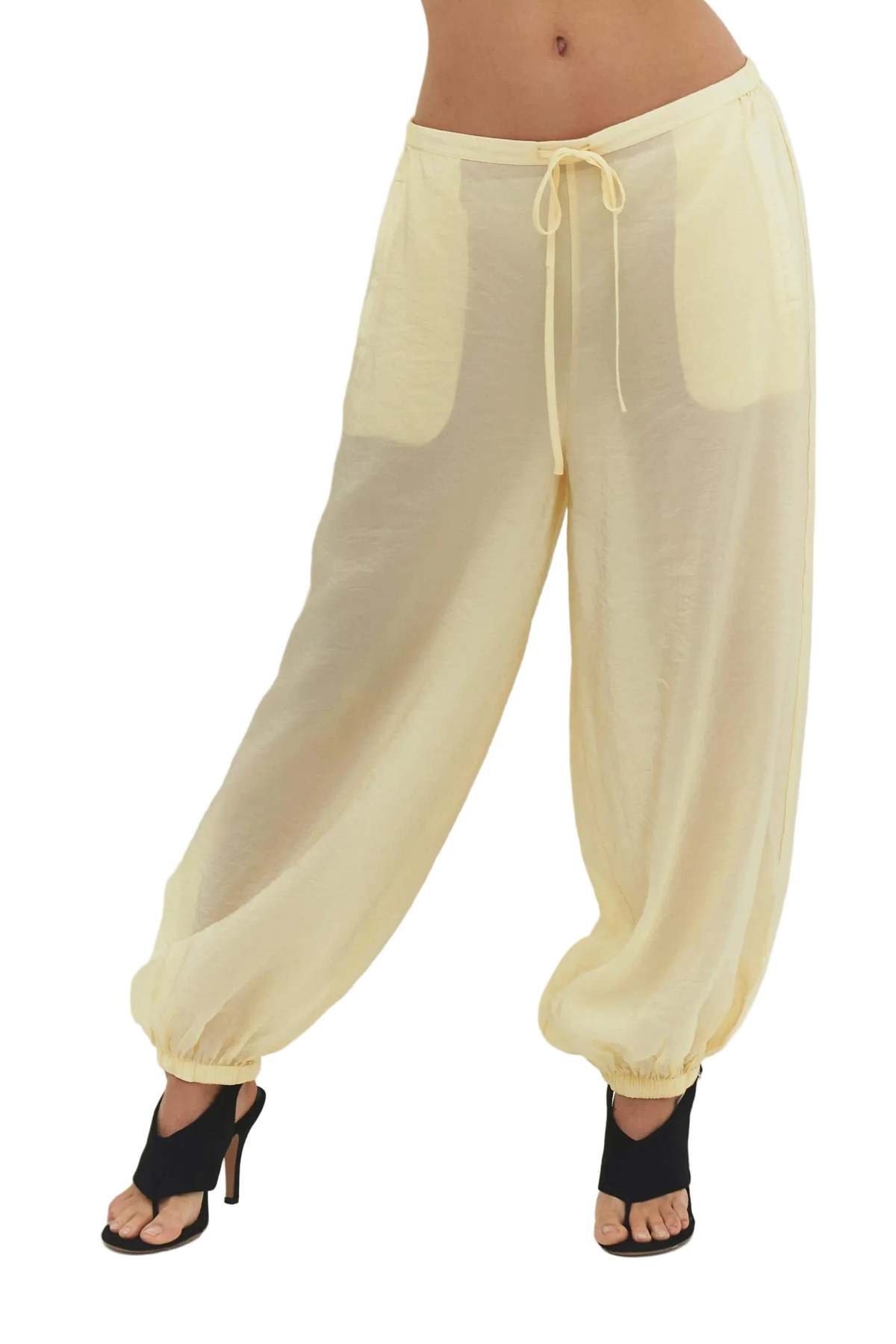 Find Me Now Zora Voile Balloon Pant - Butter - Image 4 of 7
