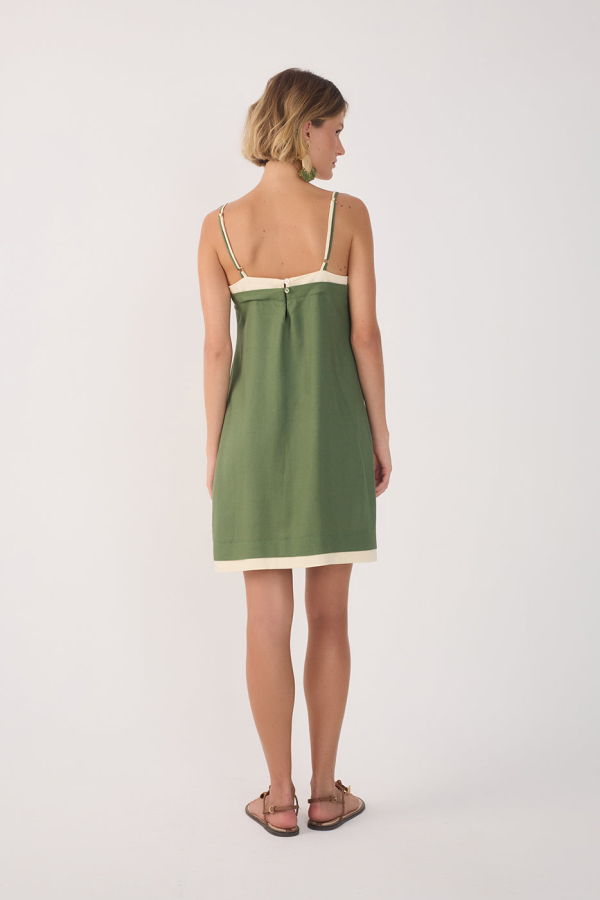 DRESS TO Contrast Layered Mini Dress