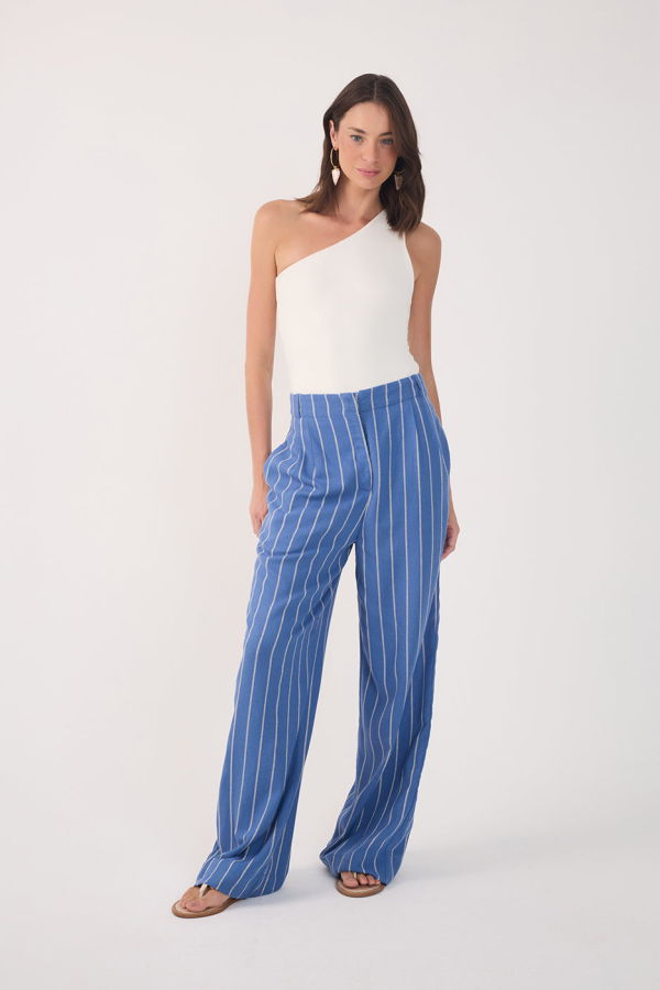 DRESS TO Iris Stripe Trousers