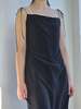 Vintage Black Silk Spaghetti Strap Dress - Thumbnail 1